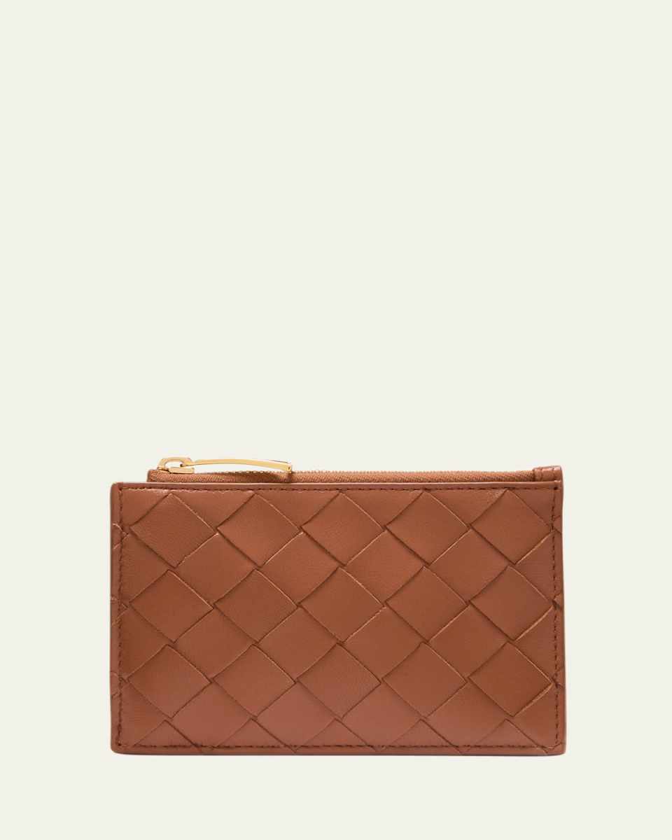 Intrecciato Leather Card Holder